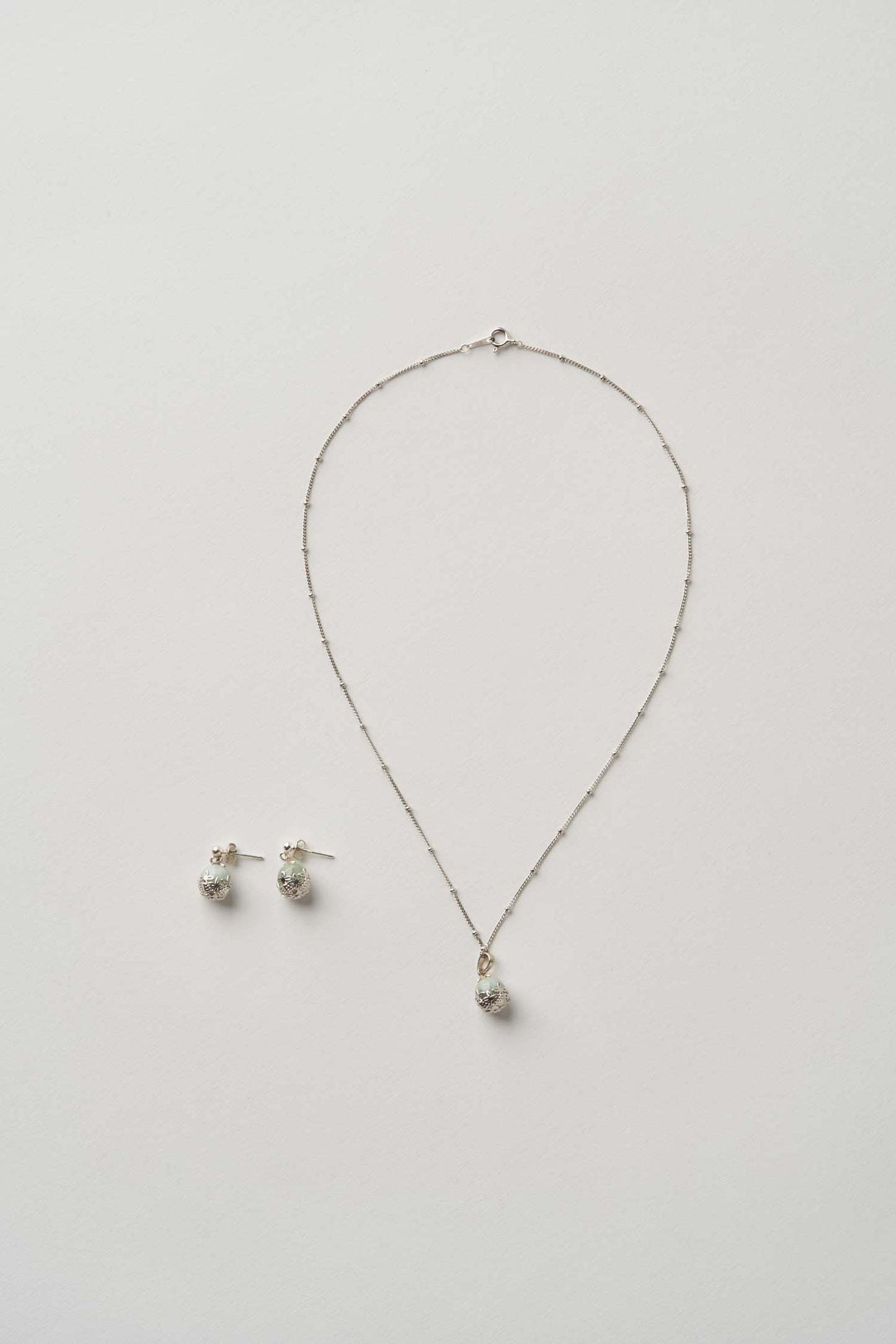 Hyangro Celadon Jewellery Set – Necklace & Earrings (2 options)