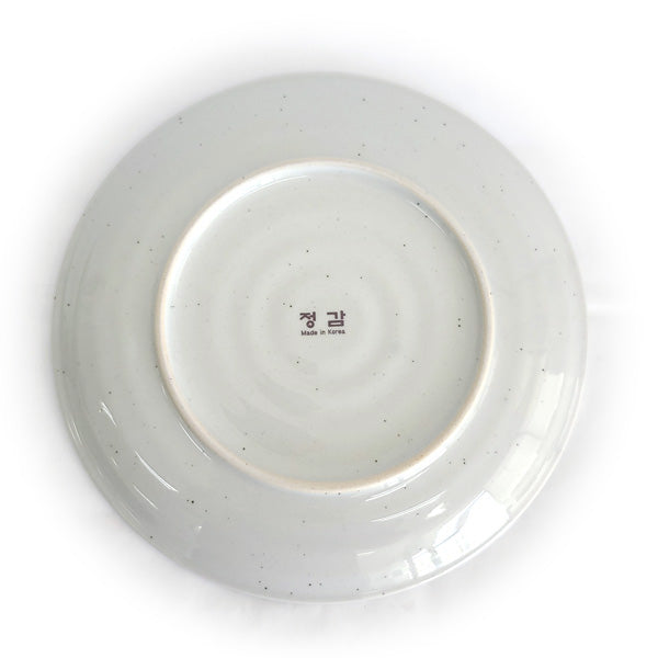 Gobaekja Chrysanthemum Plate – Side profile showing plate depth and form | PEUM Korean Houseware