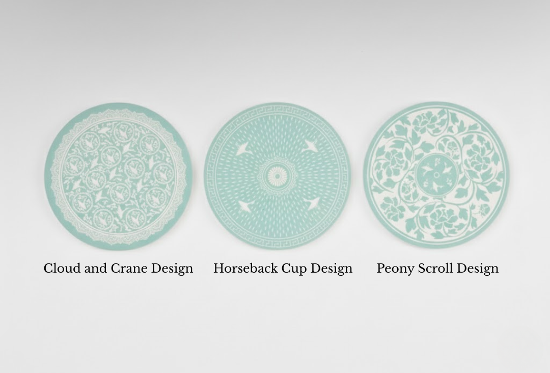 Kim Tae-san Celadon Pattern Ceramic Coaster (청자)
