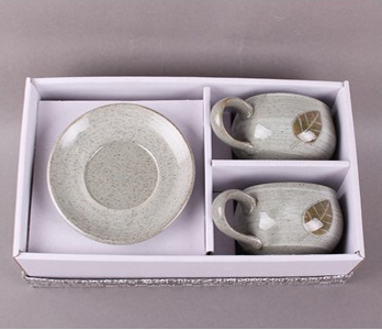 Buncheong Leaf Coffee Mug Set