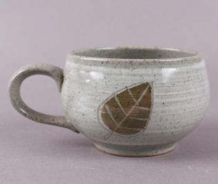 Buncheong Leaf Coffee Mug Set