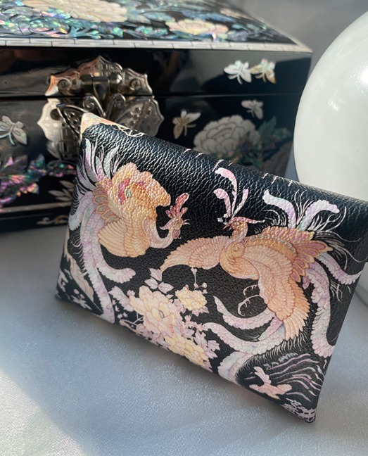 Osaek Mini Card Wallet – Korean Folk Art Edition