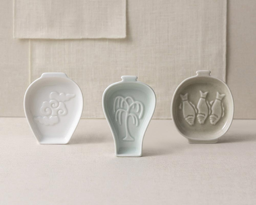 Ceramic Sauce Bowl Set Gwangju National Museum – Hero Shot, Three Bowls Together | PEUM Korean Houseware
