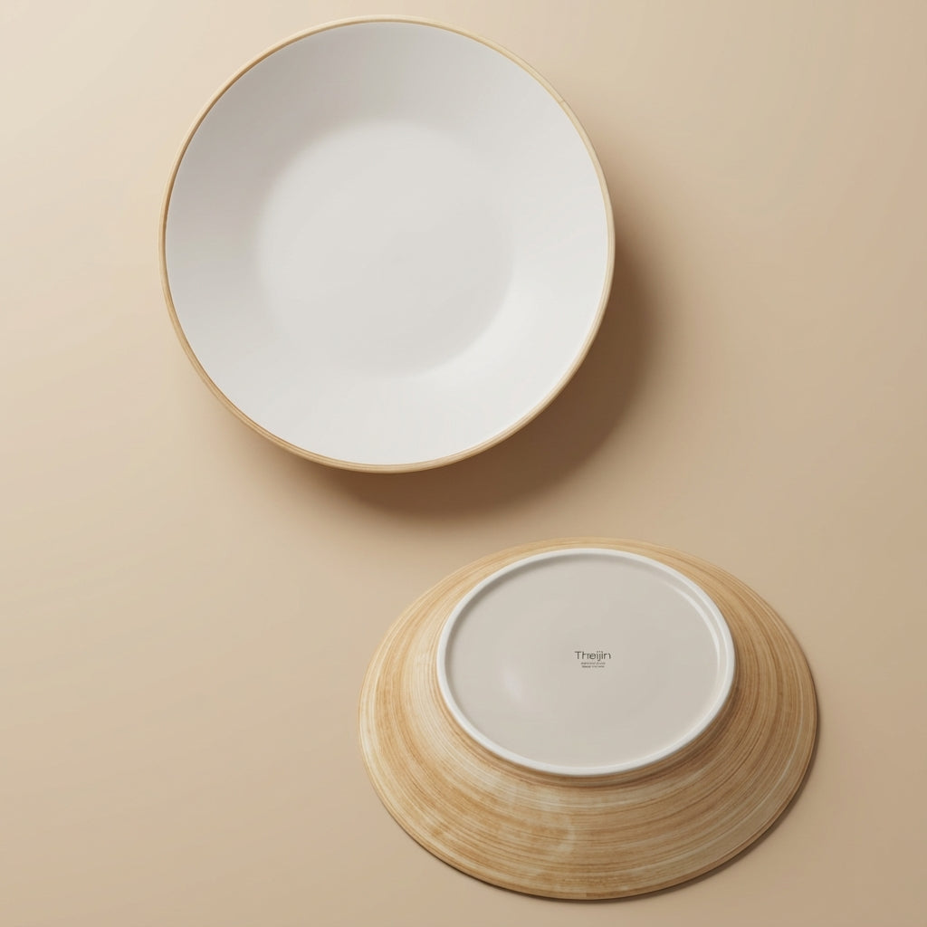Large Pasta Bowl Wood Grain 29.5 cm | 나뭇결 오목 파스타접시
