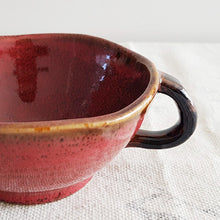 Cheonmok Red Latte Cup – Handle Detail | PEUM Korean Houseware