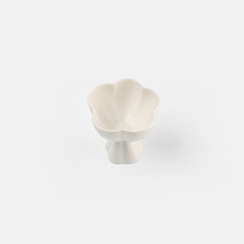 Baekja Soju Cup and Sauce Bowl Set – Facet-cut detail on white porcelain | PEUM Korean Houseware
