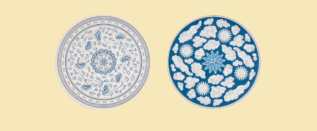 Kim Tae-san Joseon Baekja White Porcelain Ceramic Coaster – Vine pattern design | PEUM Korean Houseware