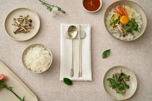 Royal Baekje Spoon & Chopstick Set – Overhead Flat Lay | PEUM Korean Houseware