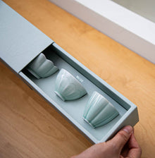 MU:DS x MUJAGI Celadon Cup Set – Cup Profile Side View | PEUM Korean Houseware