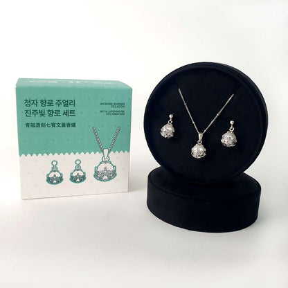 Hyangro Celadon Jewellery Set – Necklace & Earrings (2 options)