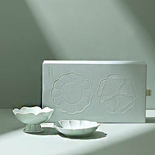 MU:DS x MUJAGI Celadon Plate Set – Both Plates Overhead | PEUM Korean Houseware