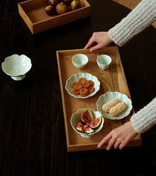 MUJAGI Celadon Plate Set – Blossom Plate with Fruit | PEUM Korean Houseware