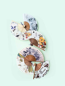 Traditional Folding Fan Uigwe – Scale Reference Held Open | PEUM Korean Houseware