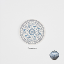 Kim Tae-san Joseon Baekja Ceramic Coaster – Chrysanthemum and Cloud pattern | PEUM Korean Houseware