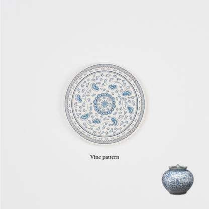 Kim Tae-san White Porcelain Pattern Ceramic Coaster (백자)