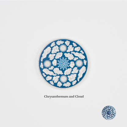 Kim Tae-san White Porcelain Pattern Ceramic Coaster (백자)