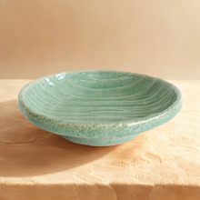 Cheong-a Coupe Plate 23cm – Buncheong Glaze Detail | PEUM Korean Houseware