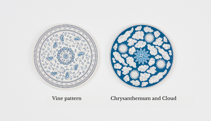 Kim Tae-san White Porcelain Pattern Ceramic Coaster (백자)