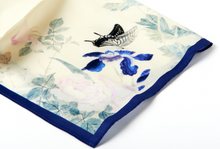 Hwajeopdo Cotton Handkerchief – Folded display showing floral pattern | PEUM Korean Houseware