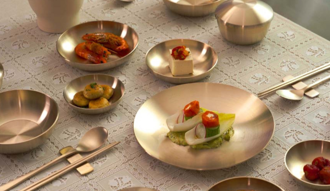 [Free Engraving] Notban (놋반) Courtly Bangjja Yugi Spoon and Chopstick Set (2-Person)