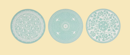 Kim Tae-san Celadon Pattern Ceramic Coaster (청자)