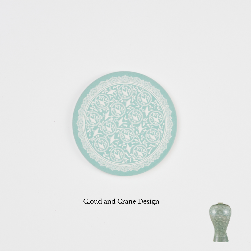 Kim Tae-san Celadon Pattern Ceramic Coaster (청자)