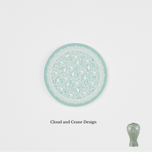 Kim Tae-san Goryeo Celadon Ceramic Coaster – In-use with beverage | PEUM Korean Houseware