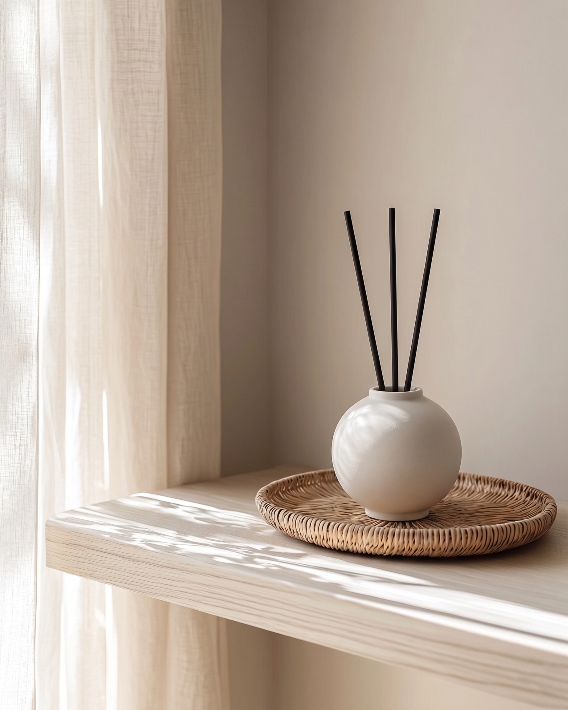Moon Jar Diffuser Set – Shelf Styling, Minimalist Interior | PEUM Korean Houseware