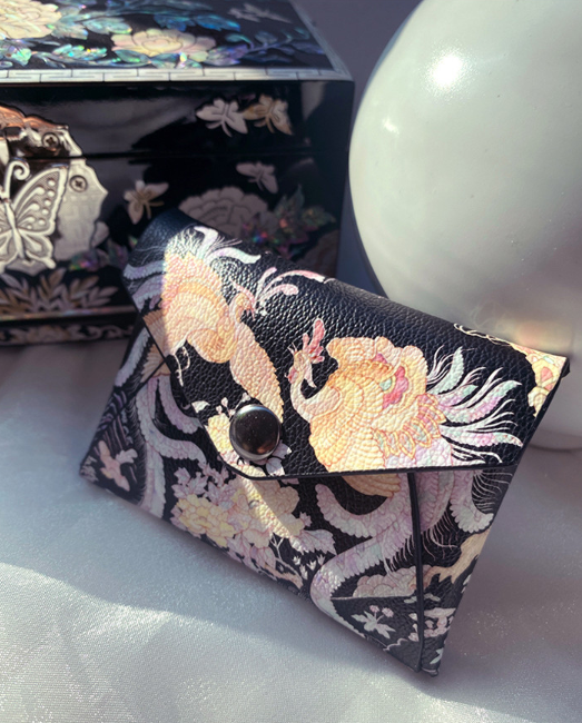 Osaek Mini Card Wallet – Korean Folk Art Edition