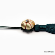 Pumpkin Knot Norigae Monochrome – Hanbok Silk Texture | PEUM Korean Houseware