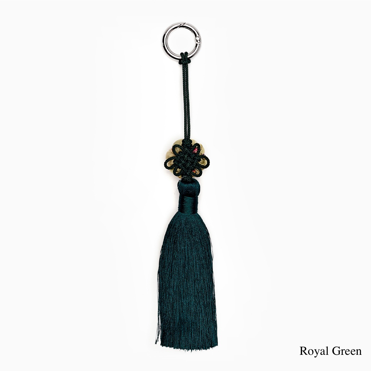 Pumpkin Knot Norigae Monochrome – Scale Reference in Hand | PEUM Korean Houseware