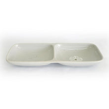 Gobaekja Chrysanthemum Two-Section Plate – Styled with banchan side dishes | PEUM Korean Houseware