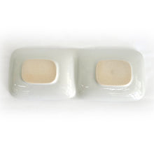 Gobaekja Chrysanthemum Two-Section Plate – Side profile showing clean rectangular form | PEUM Korean Houseware