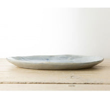 Blue Flower Garden Oval Plate 23cm – Styled with Korean Pancakes (Jeon) | PEUM Korean Houseware
