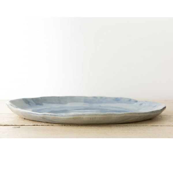 Blue Flower Garden Series - Oval Plate 27 cm