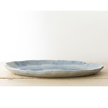 Blue Flower Garden Series - Oval Plate 27 cm