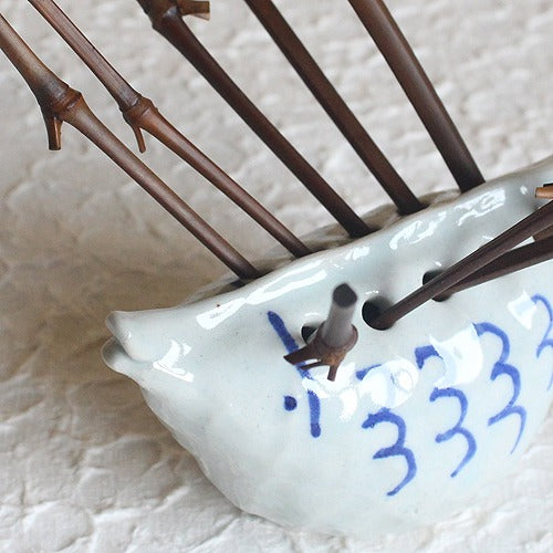Buncheong Fish Fork Caddy Set - Blue