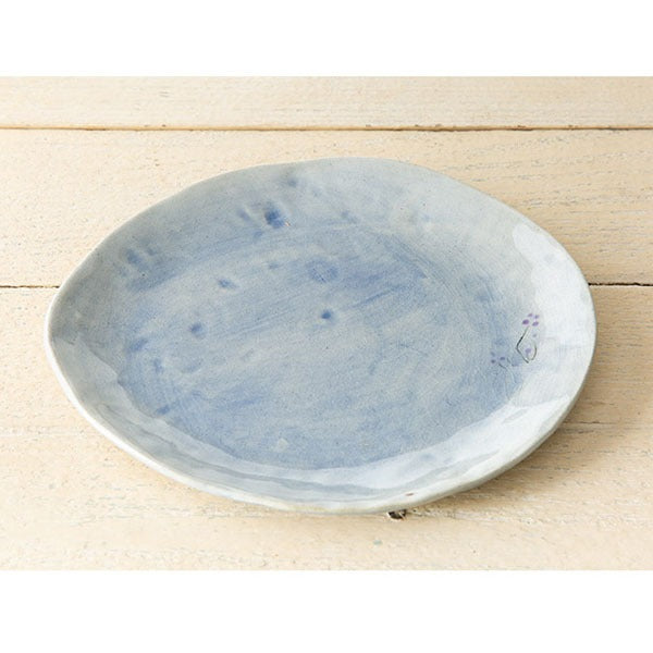 Blue Flower Garden Series - Oval Plate 23 cm