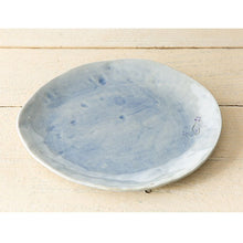 Blue Flower Garden Oval Plate 23cm – Top View showing Oval Form | PEUM Korean Houseware