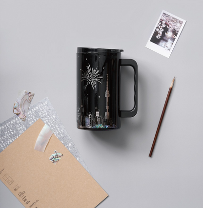 Jang-i Seoul City Mug – Fireworks Najeonchilgi Shell Detail | PEUM Korean Houseware