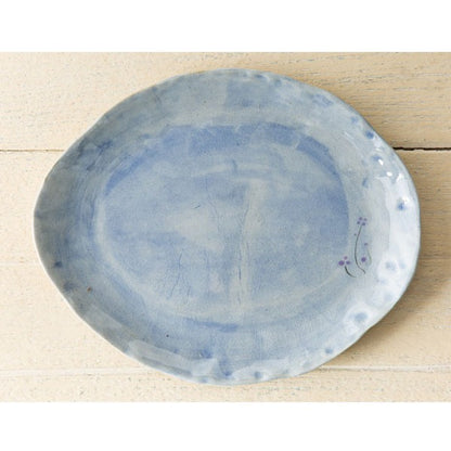 Blue Flower Garden Series - Oval Plate 27 cm