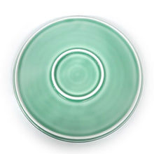 Jade Sky Ripple Plate – Side Profile, Hand-Finished Spiral | PEUM Korean Houseware