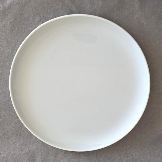 Korean White Porcelain Plate – 27cm, Baekja Moon