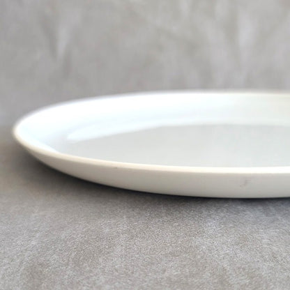 Korean White Porcelain Plate – 27cm, Baekja Moon