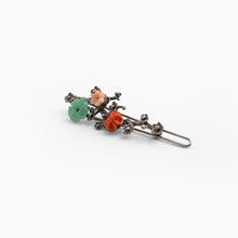Tricolor Plum Blossom Hairpin – Maehwa Motif, Natural Gemstone Carving | PEUM Korean Houseware