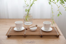 Sorosi Hangeul Teacup Set – Flat Lay with Tea | PEUM Korean Houseware