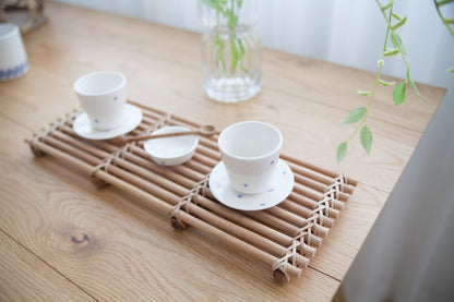 Sorosi Hangeul Teacup – Pattern Close-up, Hand-Applied Finish | PEUM Korean Houseware