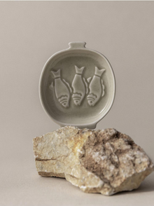 Ceramic Sauce Bowl Set Gwangju National Museum – Embossed Pattern Detail, Dragon Motif | PEUM Korean Houseware