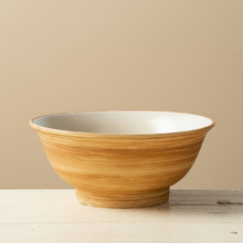 Noodle Bowl Wood Grain 20.5cm – Front view showing generous depth | PEUM Korean Houseware