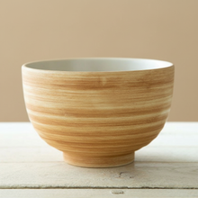 Noodle Bowl Wood Grain 16cm – Side profile showing 10.5cm height | PEUM Korean Houseware
